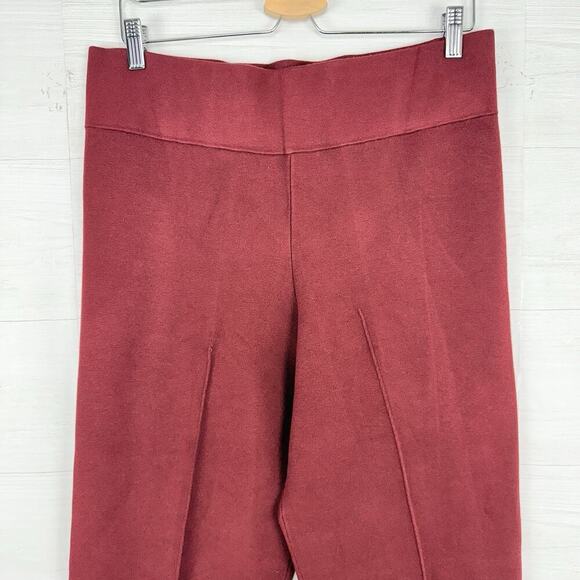 J.Crew Size XL Delaney Kick Out Sweater Pants Red Burgundy Pull On High Rise NWT - Picture 3 of 16